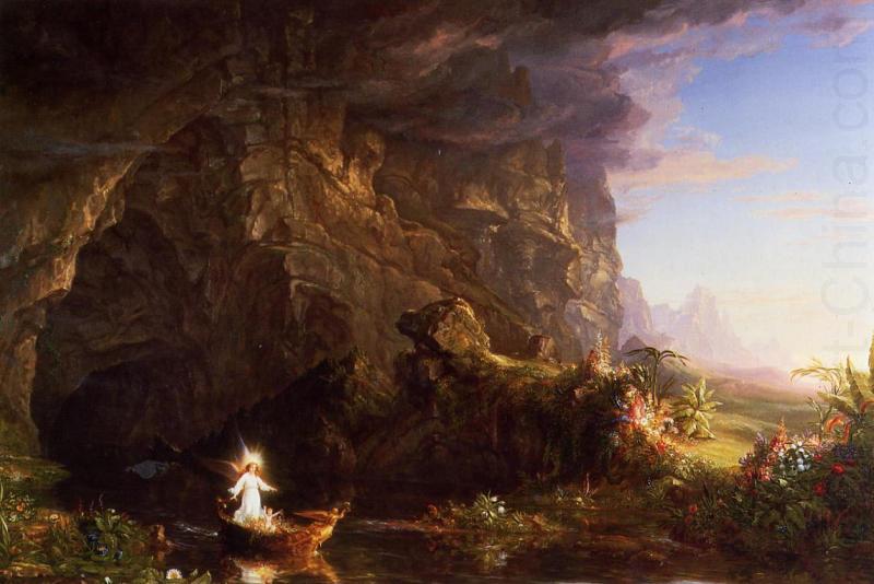 Thomas Cole The Voyage of Life Childhood oil painting picture
